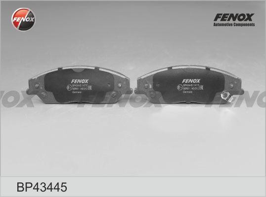 КОЛОДКИ ТОРМОЗНЫЕ ДИСКОВЫЕ ПЕРЕДНИЕ BP43445 FENOX