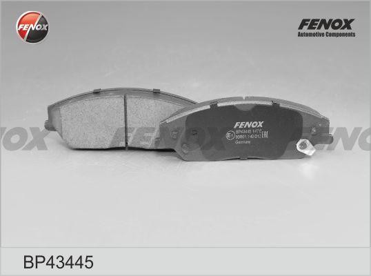 КОЛОДКИ ТОРМОЗНЫЕ ДИСКОВЫЕ ПЕРЕДНИЕ BP43445 FENOX