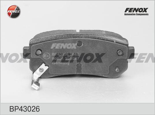КОЛОДКИ ТОРМОЗНЫЕ ДИСКОВЫЕ ЗАДНИЕ BP43026 FENOX