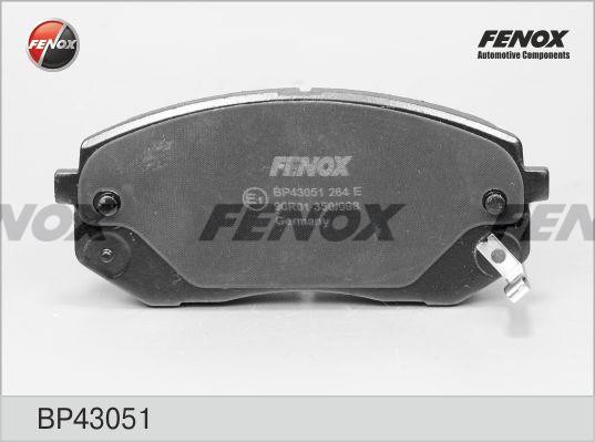 КОЛОДКИ ТОРМОЗНЫЕ ДИСКОВЫЕ ПЕРЕДНИЕ BP43051 FENOX