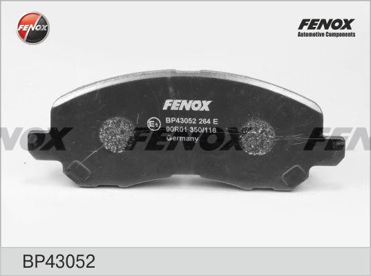 КОЛОДКИ ТОРМОЗНЫЕ ДИСКОВЫЕ ПЕРЕДНИЕ BP43052 FENOX