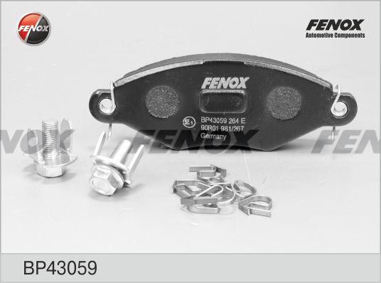 КОЛОДКИ ТОРМОЗНЫЕ ДИСКОВЫЕ ПЕРЕДНИЕ BP43059 FENOX