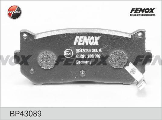КОЛОДКИ ТОРМОЗНЫЕ ДИСКОВЫЕ ЗАДНИЕ BP43089 FENOX