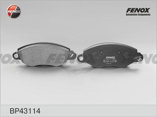 КОЛОДКИ ТОРМОЗНЫЕ ДИСКОВЫЕ ПЕРЕДНИЕ BP43114 FENOX