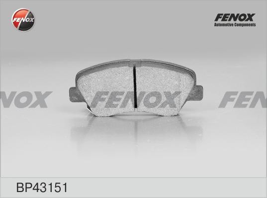 КОЛОДКИ ТОРМОЗНЫЕ ДИСКОВЫЕ ПЕРЕДНИЕ BP43151 FENOX