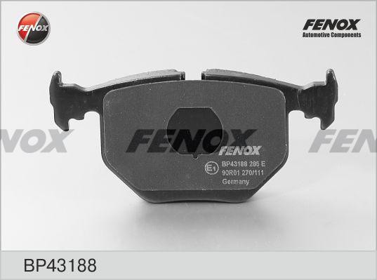 КОЛОДКИ ТОРМОЗНЫЕ ДИСКОВЫЕ ЗАДНИЕ BP43188 FENOX