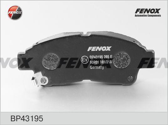 КОЛОДКИ ТОРМОЗНЫЕ ДИСКОВЫЕ ПЕРЕДНИЕ BP43195 FENOX