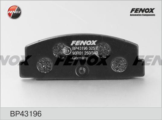 КОЛОДКИ ТОРМОЗНЫЕ ДИСКОВЫЕ ЗАДНИЕ BP43196 FENOX