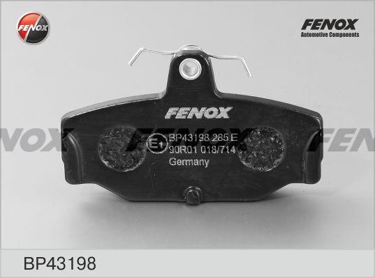 КОЛОДКИ ТОРМОЗНЫЕ ДИСКОВЫЕ ЗАДНИЕ BP43198 FENOX