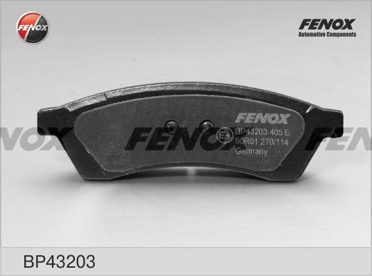 КОЛОДКИ ТОРМОЗНЫЕ ДИСКОВЫЕ ЗАДНИЕ BP43203 FENOX