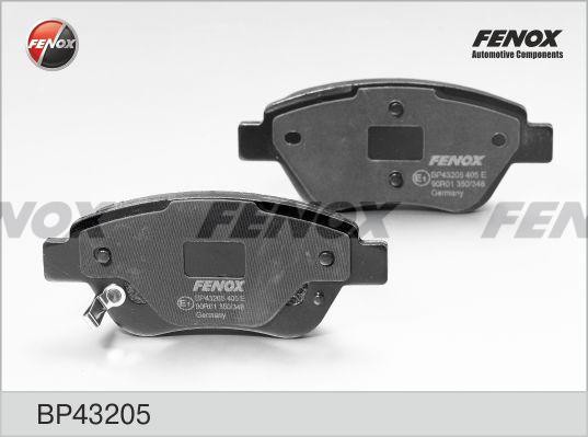 КОЛОДКИ ТОРМОЗНЫЕ ДИСКОВЫЕ ПЕРЕДНИЕ BP43205 FENOX