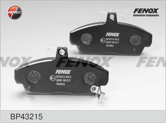 КОЛОДКИ ТОРМОЗНЫЕ ДИСКОВЫЕ ПЕРЕДНИЕ BP43215 FENOX