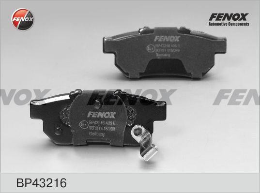 КОЛОДКИ ТОРМОЗНЫЕ ДИСКОВЫЕ ЗАДНИЕ BP43216 FENOX