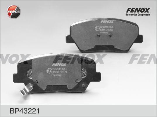 КОЛОДКИ ТОРМОЗНЫЕ ДИСКОВЫЕ ПЕРЕДНИЕ BP43221 FENOX