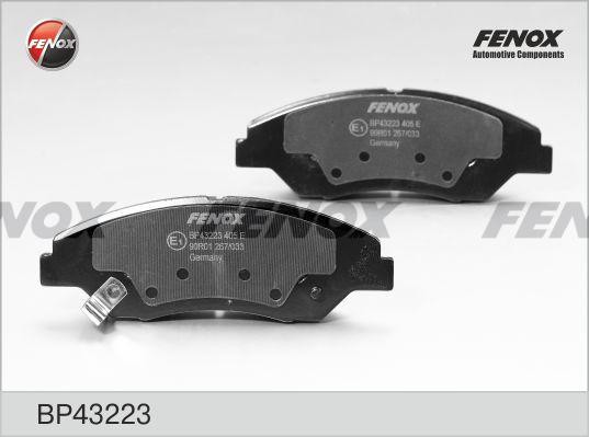 КОЛОДКИ ТОРМОЗНЫЕ ДИСКОВЫЕ ПЕРЕДНИЕ BP43223 FENOX