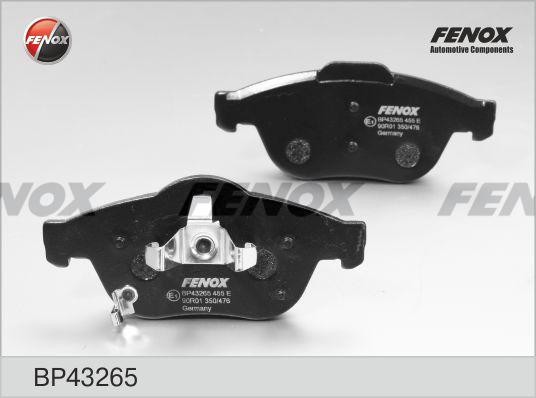 КОЛОДКИ ТОРМОЗНЫЕ ДИСКОВЫЕ ПЕРЕДНИЕ BP43265 FENOX