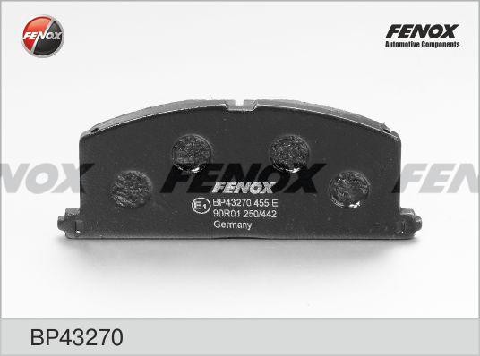 КОЛОДКИ ТОРМОЗНЫЕ ДИСКОВЫЕ ПЕРЕДНИЕ BP43270 FENOX