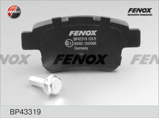 КОЛОДКИ ТОРМОЗНЫЕ ДИСКОВЫЕ ЗАДНИЕ BP43319 FENOX