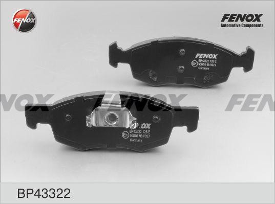 КОЛОДКИ ТОРМОЗНЫЕ ДИСКОВЫЕ ПЕРЕДНИЕ BP43322 FENOX