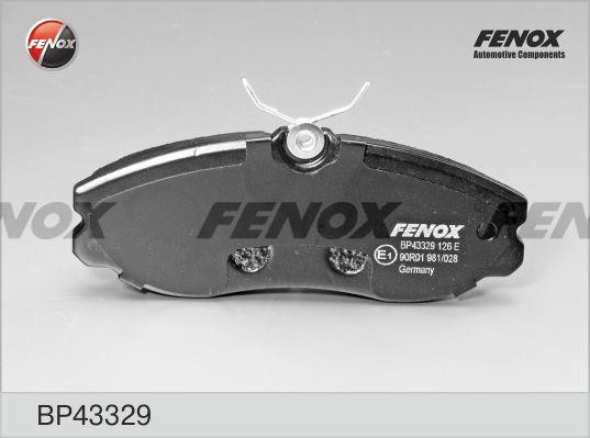 КОЛОДКИ ТОРМОЗНЫЕ ДИСКОВЫЕ ПЕРЕДНИЕ BP43329 FENOX