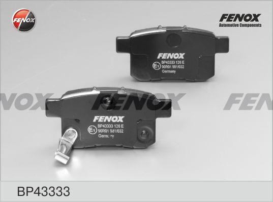 КОЛОДКИ ТОРМОЗНЫЕ ДИСКОВЫЕ ЗАДНИЕ BP43333 FENOX