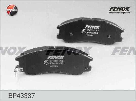 КОЛОДКИ ТОРМОЗНЫЕ ДИСКОВЫЕ ПЕРЕДНИЕ BP43337 FENOX