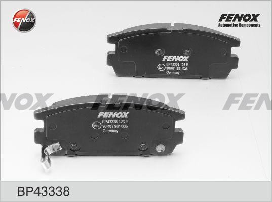 КОЛОДКИ ТОРМОЗНЫЕ ДИСКОВЫЕ ЗАДНИЕ BP43338 FENOX