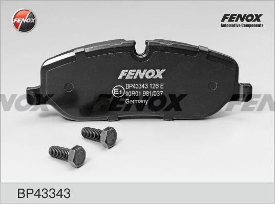 КОЛОДКИ ТОРМОЗНЫЕ ДИСКОВЫЕ ПЕРЕДНИЕ BP43343 FENOX