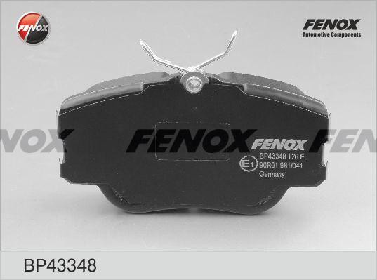 КОЛОДКИ ТОРМОЗНЫЕ ДИСКОВЫЕ ПЕРЕДНИЕ BP43348 FENOX