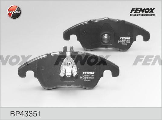 КОЛОДКИ ТОРМОЗНЫЕ ДИСКОВЫЕ ПЕРЕДНИЕ BP43351 FENOX