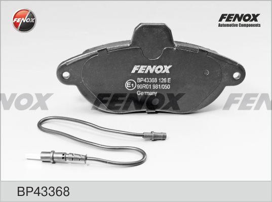 КОЛОДКИ ТОРМОЗНЫЕ ДИСКОВЫЕ ПЕРЕДНИЕ BP43368 FENOX