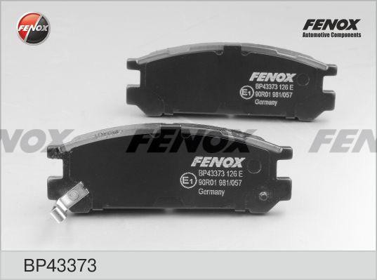 КОЛОДКИ ТОРМОЗНЫЕ ДИСКОВЫЕ ЗАДНИЕ BP43373 FENOX