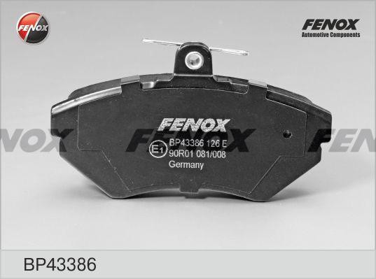 КОЛОДКИ ТОРМОЗНЫЕ ДИСКОВЫЕ ПЕРЕДНИЕ BP43386 FENOX