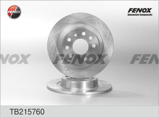 ДИСК ТОРМОЗНОЙ ЗАДНИЙ TB215760 FENOX