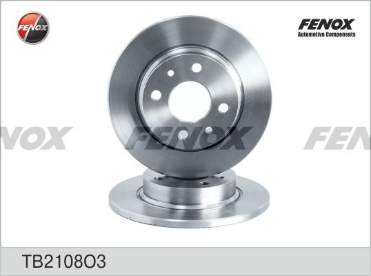 ДИСК ТОРМОЗНОЙ НЕ ВЕНТИЛИРУЕМЫЙ TB2108O3 FENOX