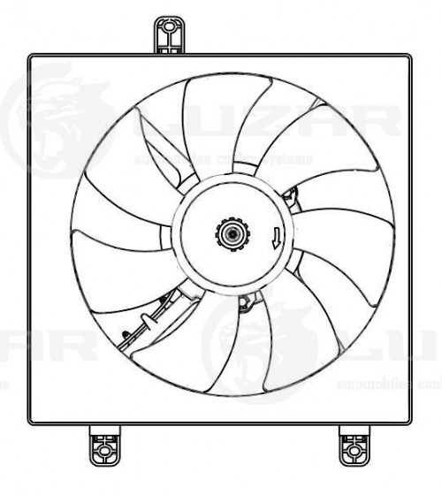 Электровентилятор кондиционера в сборе