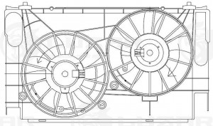 Электровентилятор охлаждения c кожухом (спарка) LFK1920 LUZAR