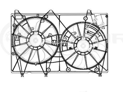 Электровентилятор охлаждения c кожухом (спарка) LFK 1954 LUZAR