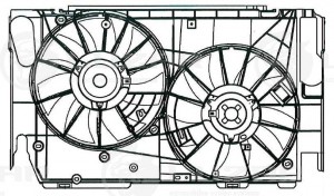 Электровентилятор охлаждения c кожухом (спарка) LFK19R4 LUZAR