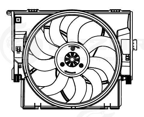 Электровентилятор охлаждения в сборе