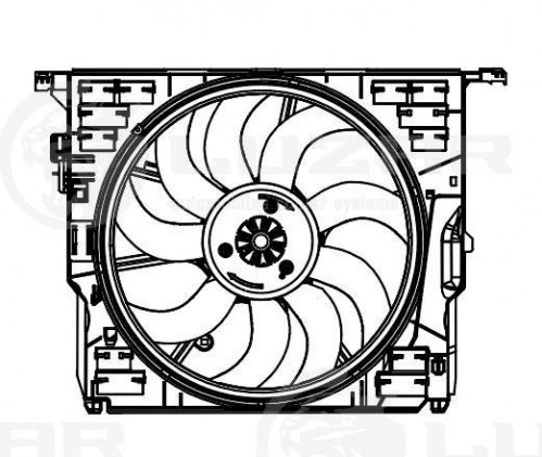 Электровентилятор охлаждения в сборе