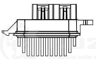Резистор электровентилятора отопителя