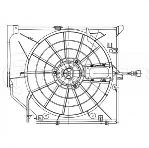Электровентилятор охлаждения с кожухом LFK26118 LUZAR
