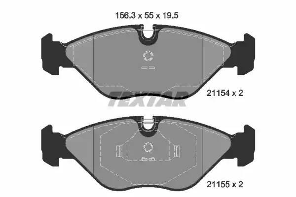 Колодки тормозные дисковые 2115402 TEXTAR