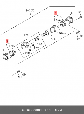 Крестовина карданного вала 8-98033-605-1 ISUZU