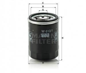 Фильтр масляный двигателя W6101 MANN FILTER