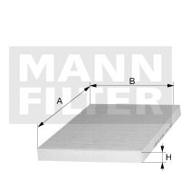 Фильтр салона CUK 23 019/1 MANN FILTER