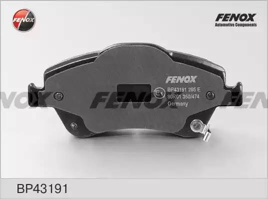 КОЛОДКИ ТОРМОЗНЫЕ ДИСКОВЫЕ ПЕРЕДНИЕ BP43191 FENOX