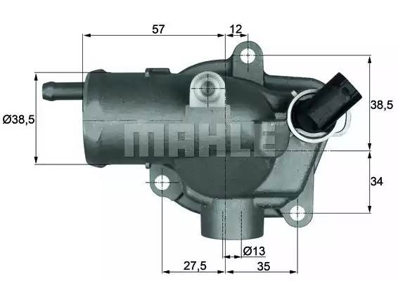 Термостат системы охлаждения с корпусом TI 27 92 MAHLE