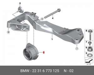 Опора коробки передач 22 31 6 773 125 BMW